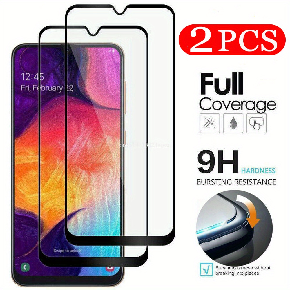 2pcs For A10/a10s/a10e/a20/a20e/a20s/a30/a30s/a31/a40/a40s/a50/a50s/a60/a70/a70s/a80/a90/a02/a02s/a12/m01s/m10s Full Cover Phone Screen Protector Tempered Glass Glass Smartphone Protective Film