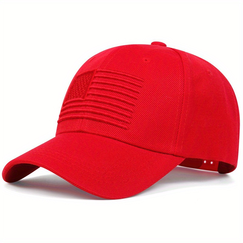 Flag Embroidery Golf Baseball Cap Solid Casual Sports Hat Adjustable Dad Hats