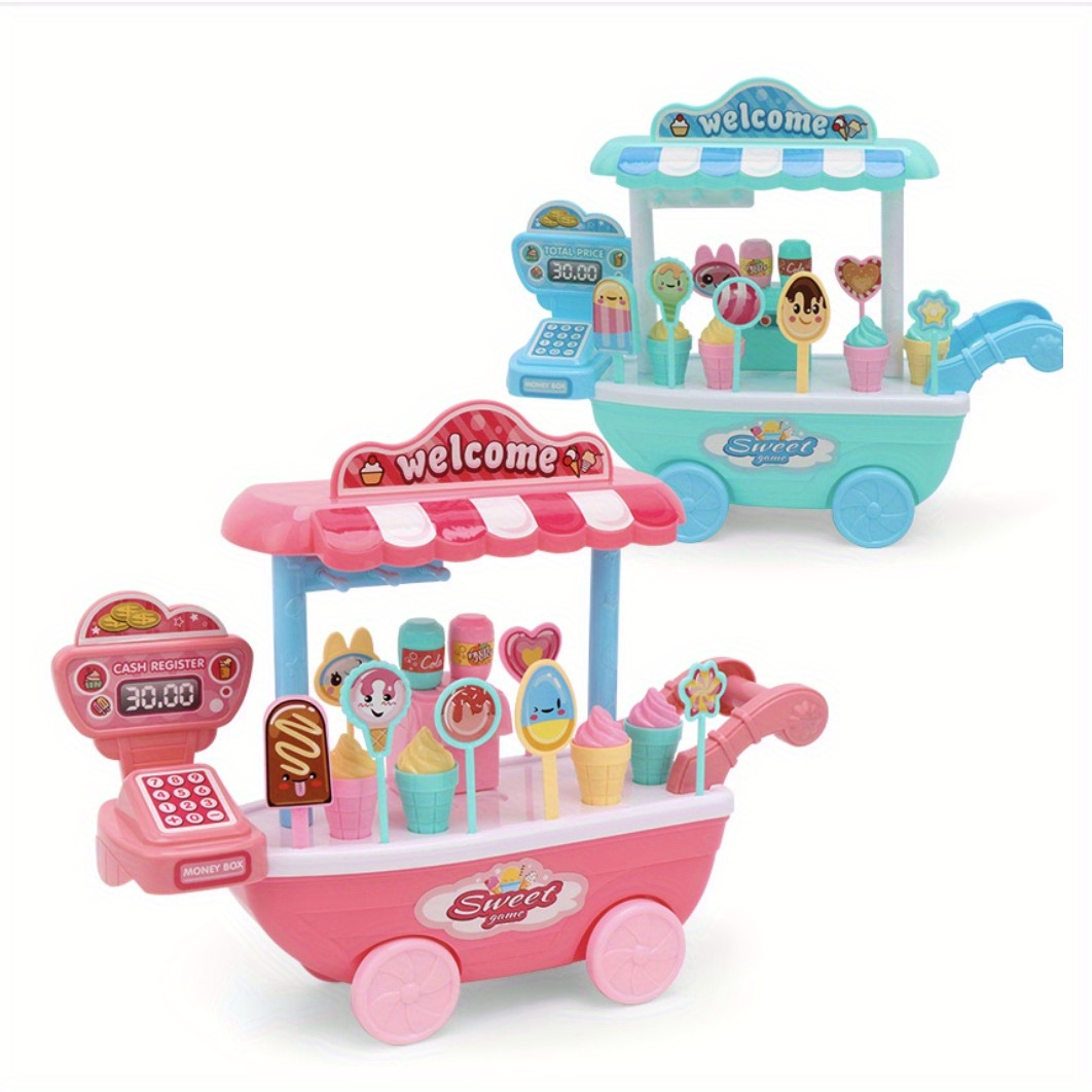 Brincadeira infantil Carro de brinquedo Sorvete Jogo de simulação de carro  Caixa registradora Interação pai-filho com uma variedade de sobremesas  Empurrado e girado 360 graus com iluminação suave Música alegre - Temu  Portugal