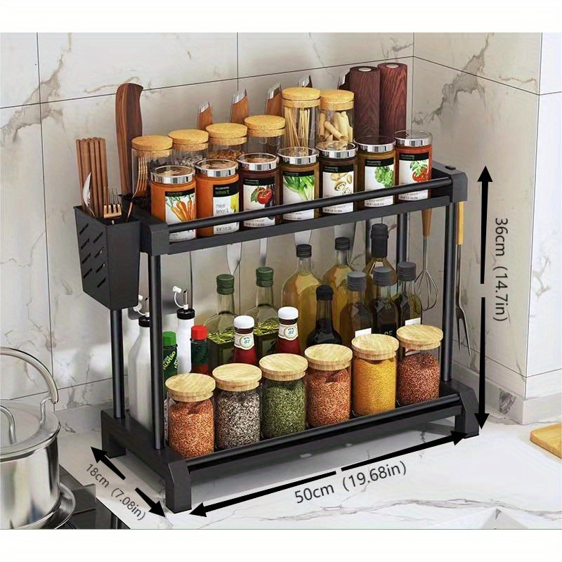 Stylish And Functional Kitchen Cabinet Organizer Shelf - Perfect For  Spices, Countertop Storage, And Under Cabinet Storage - Temu Germany
