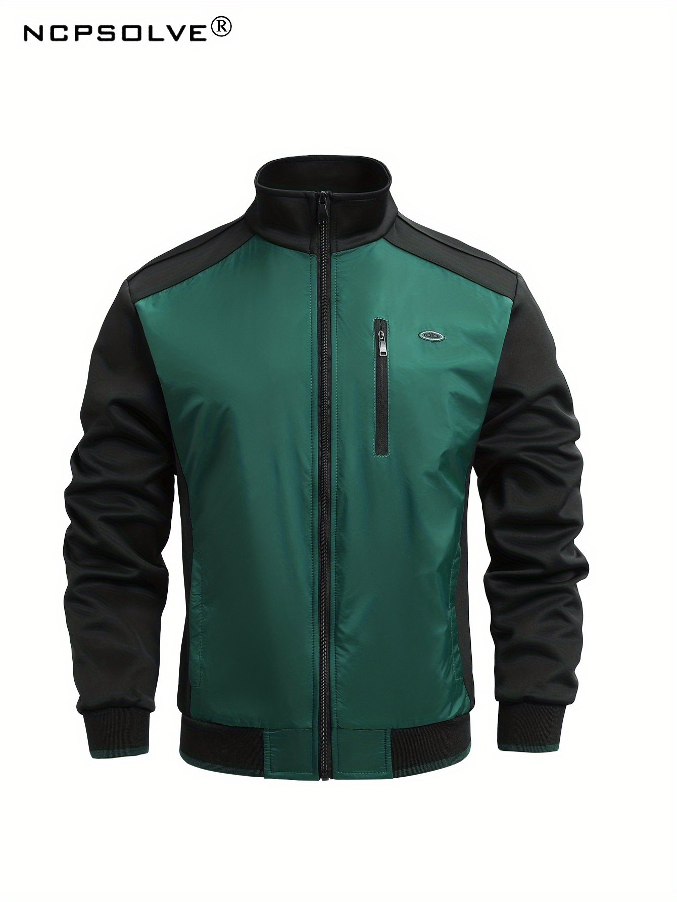  Chaqueta deportiva con cuello de moda para hombre, conjunto de  chándal ligero de 2 piezas para correr, Verde ejército, S : Ropa, Zapatos y  Joyería