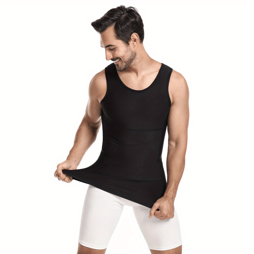 Men's Slimming Body Shaper Compression Tank Top Undershirt - Temu