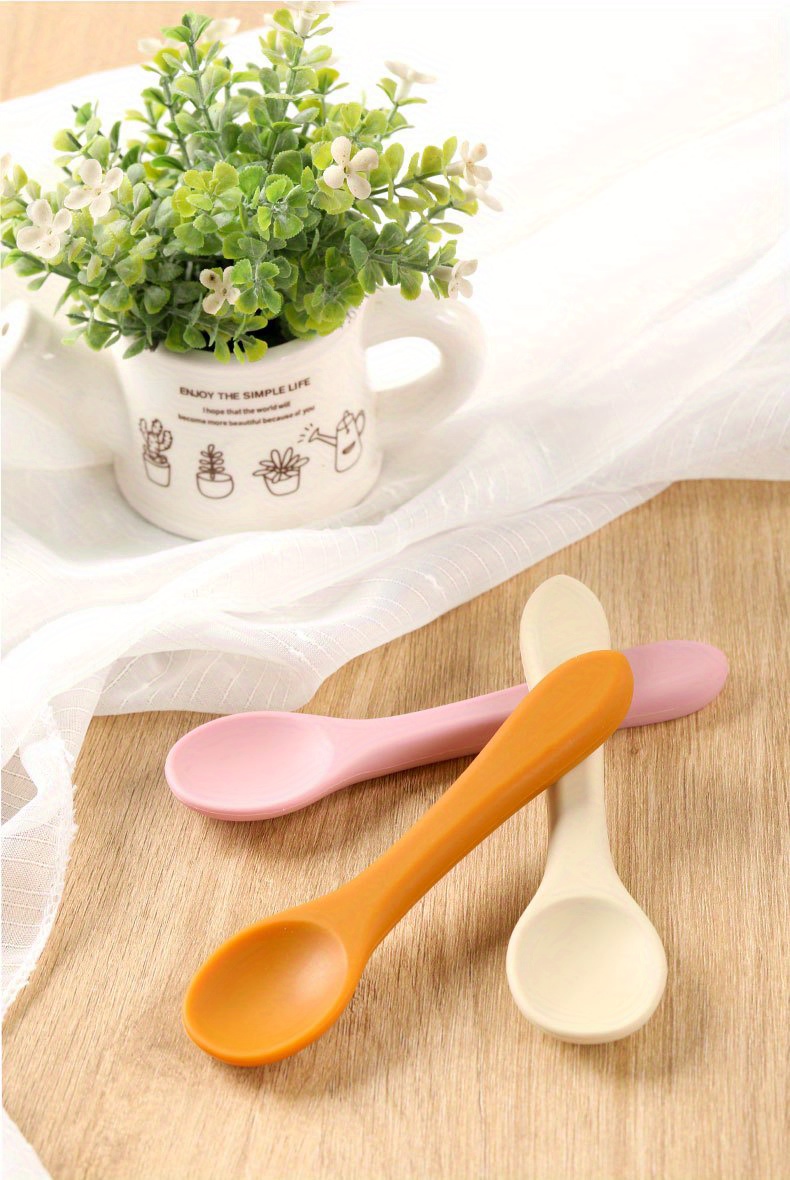 Baby Spoons Silicone Baby Spoon Double Head Baby Spoon Silicone Infant Spoon  Baby Scraping Spoon Baby Fruit Mud Spoon Toddler Feeding Spoon Kids  Utensils Toddler With Box - Temu