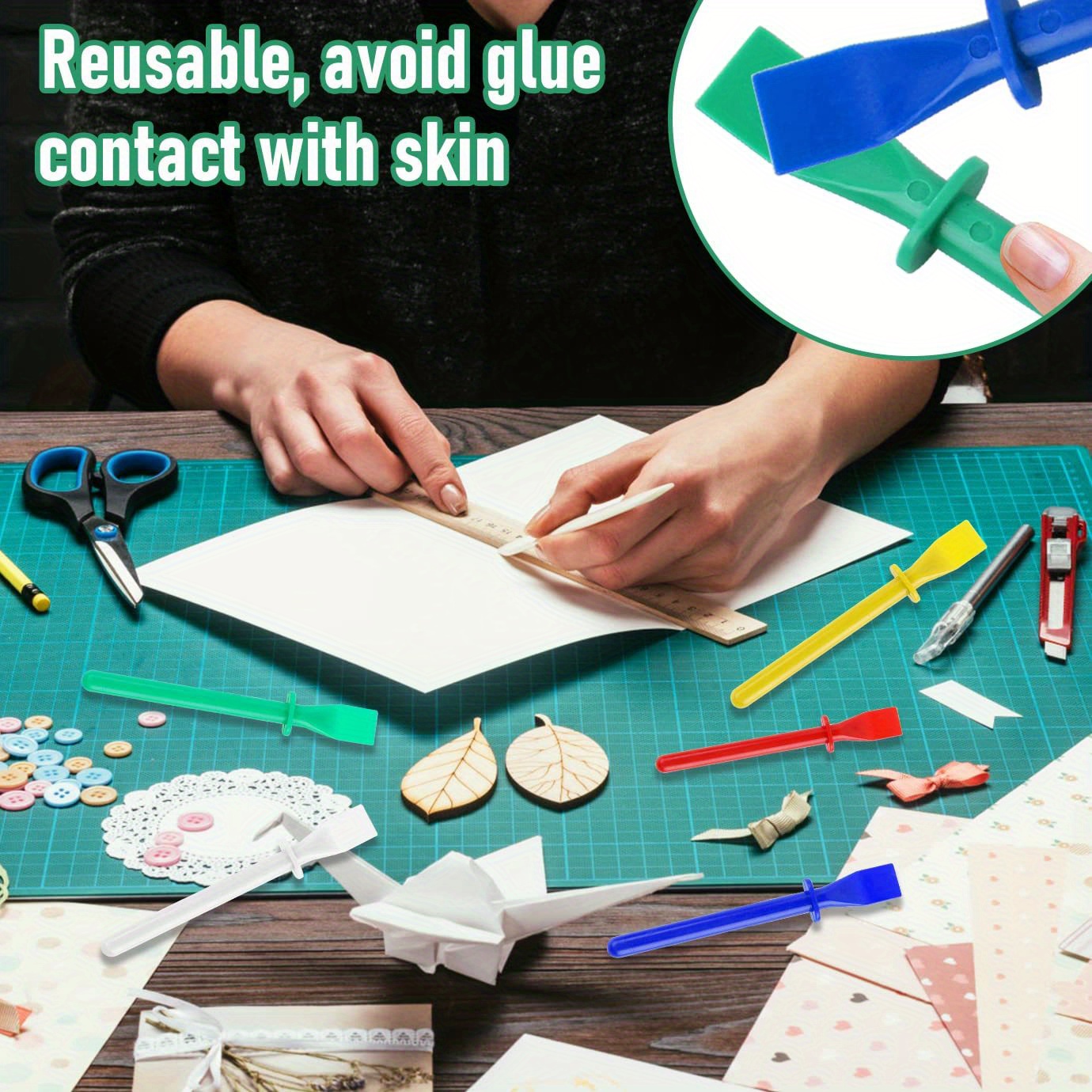 30pcs Glue Spreaders: Plastic Smear Sticks Glue Applicator - DIY Art