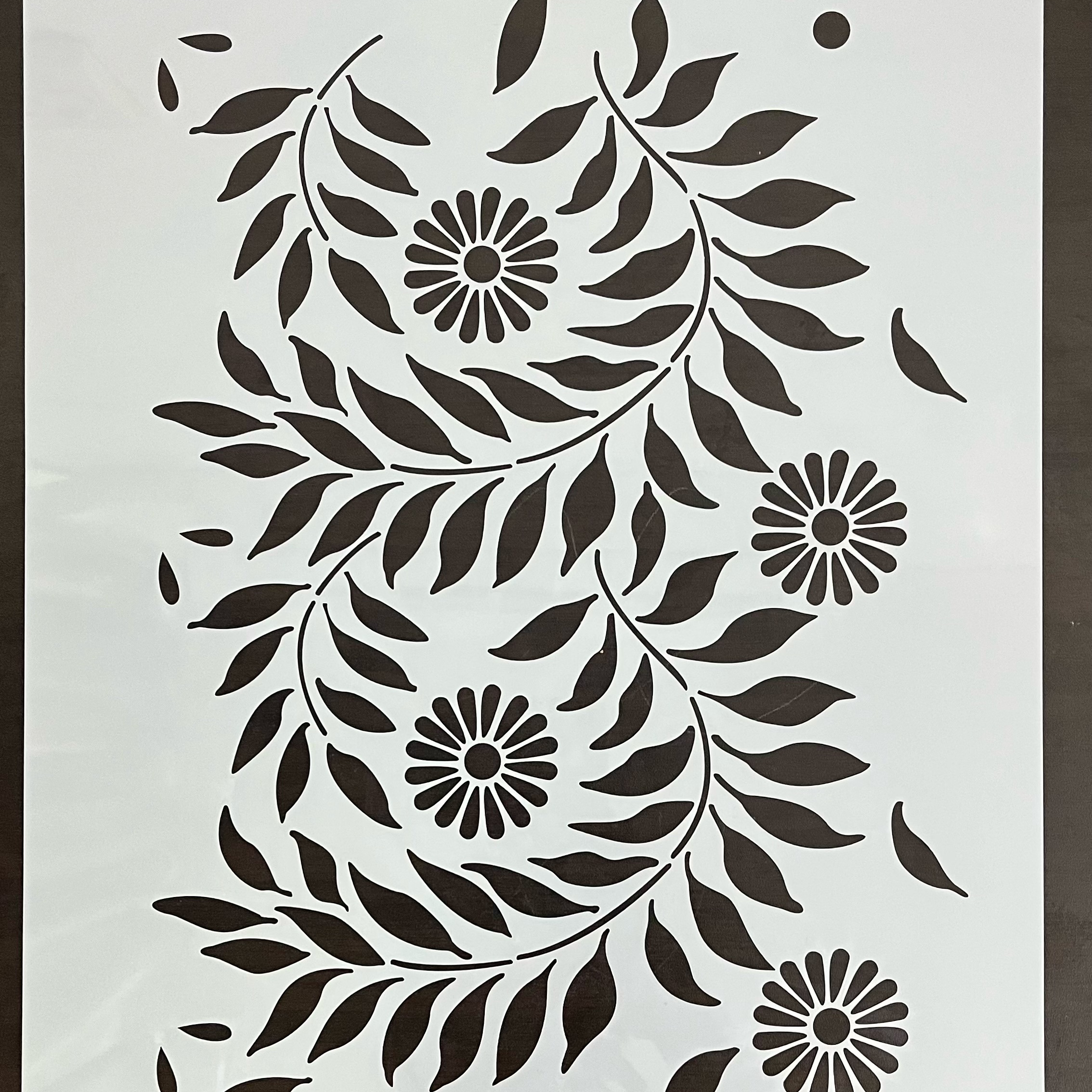 Indian Floral Wall Stencil