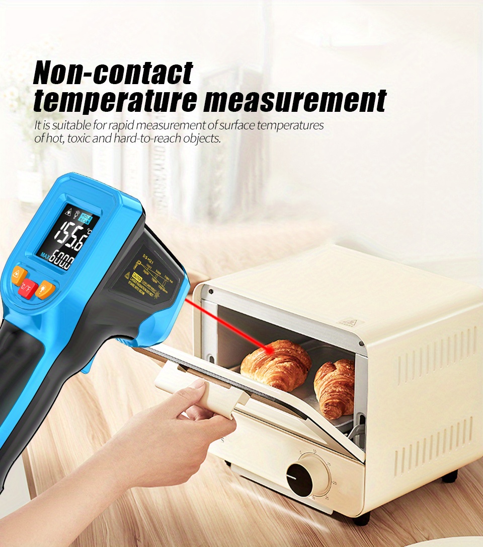 High-precision Infrared Thermometer Temperature Industrial Thermometer  Water Temperature Oil Temperature Kitchen Baking Oil Temperature Meter -  Temu