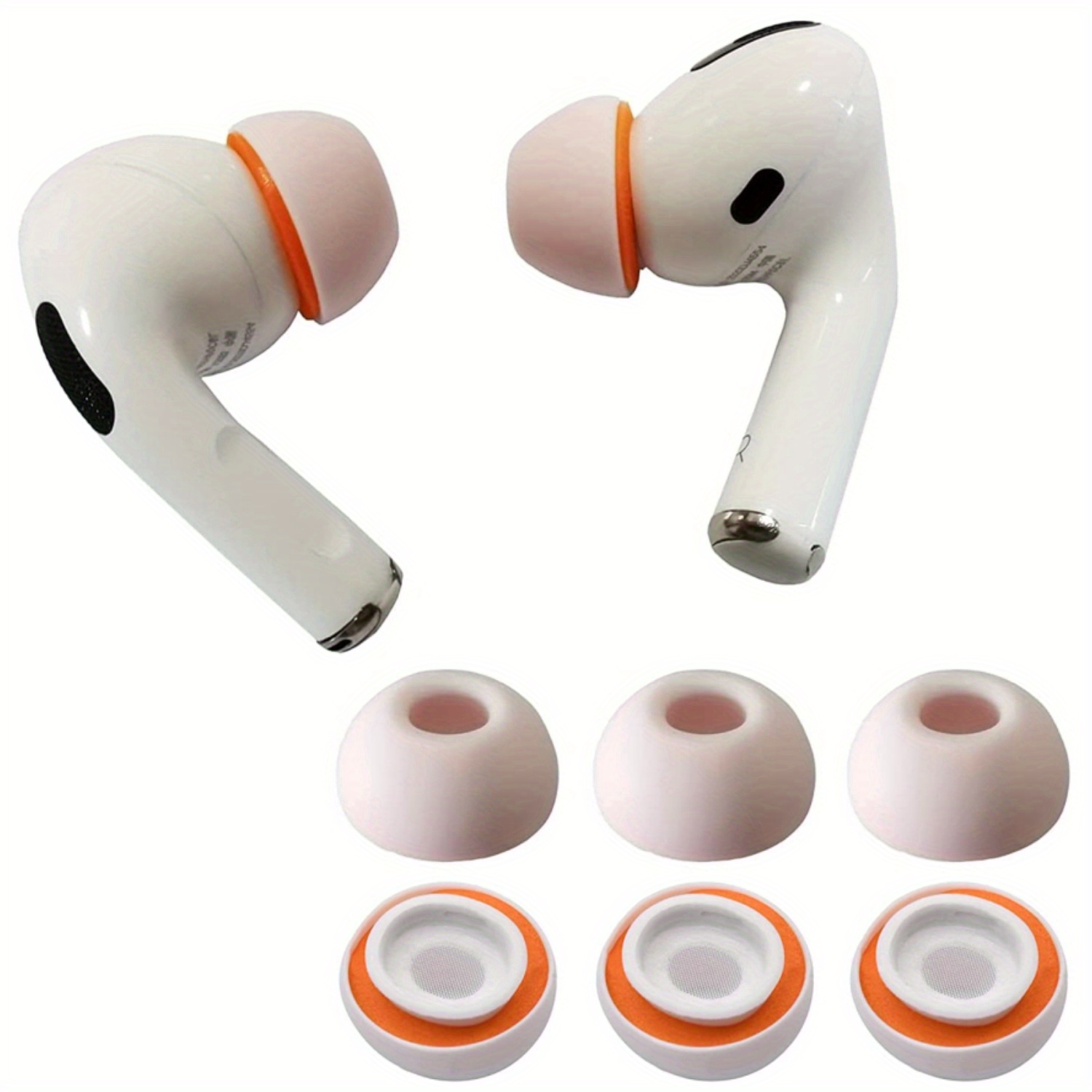 12 piezas de reemplazo de almohadillas para Airpods Pro Almohadillas de  silicona para auriculares con caja de almacenamiento portátil (blanco) (6  pares) Excelente
