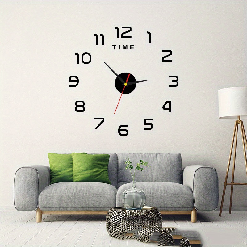 3D Wall Clock Luminous Frameless Wall Clocks Wall Stickers Silent Clock for  Home