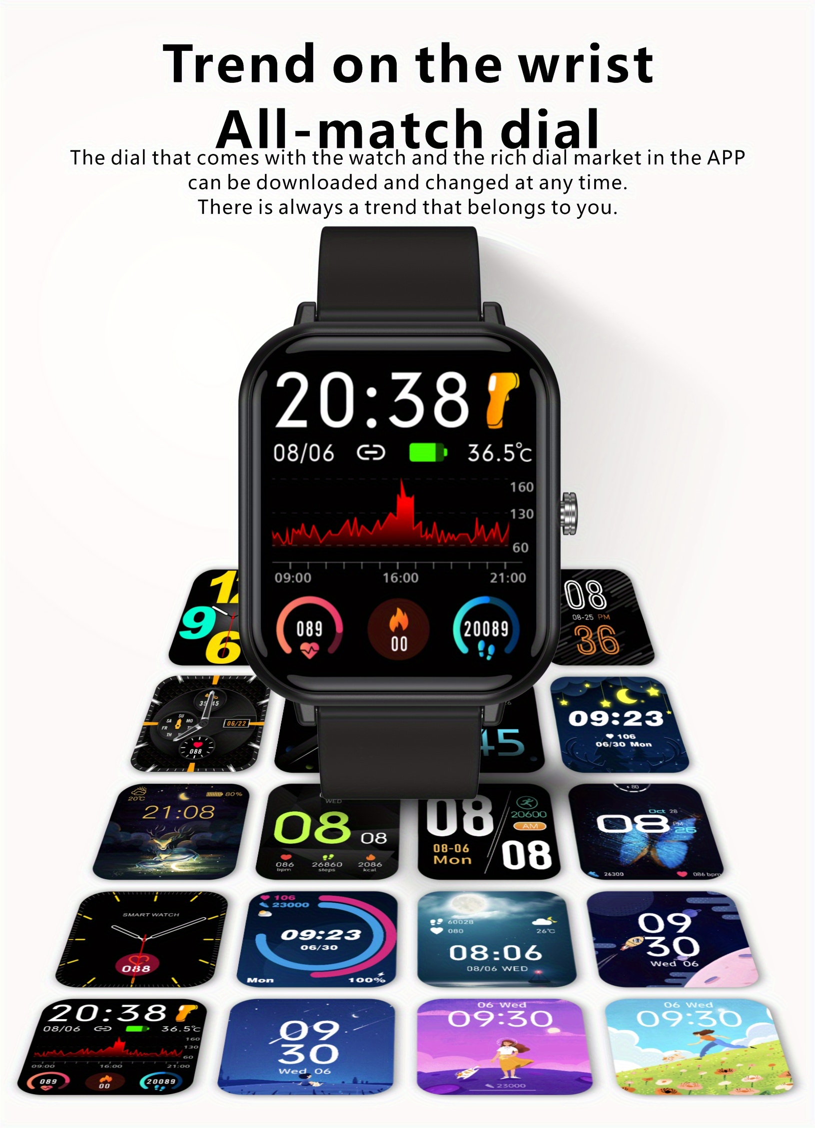 Smart Watch Answer Make Call Alexa Built in 4 27cmFitness Tracker With 100 Sport Modes Heart Rate Blood Oxygen Sleep Monitor Fit For Android And IPhone IP68 Waterproof details 8
