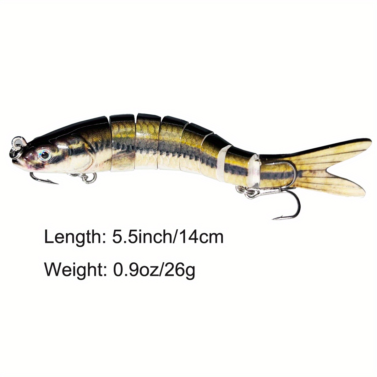  CharmYee Bass Fishing Lure Topwater Bass Lures Fishing Lures  Multi Jointed Swimbait Lifelike Hard Bait Trout Perch Pack of 3 : Sports &  Outdoors