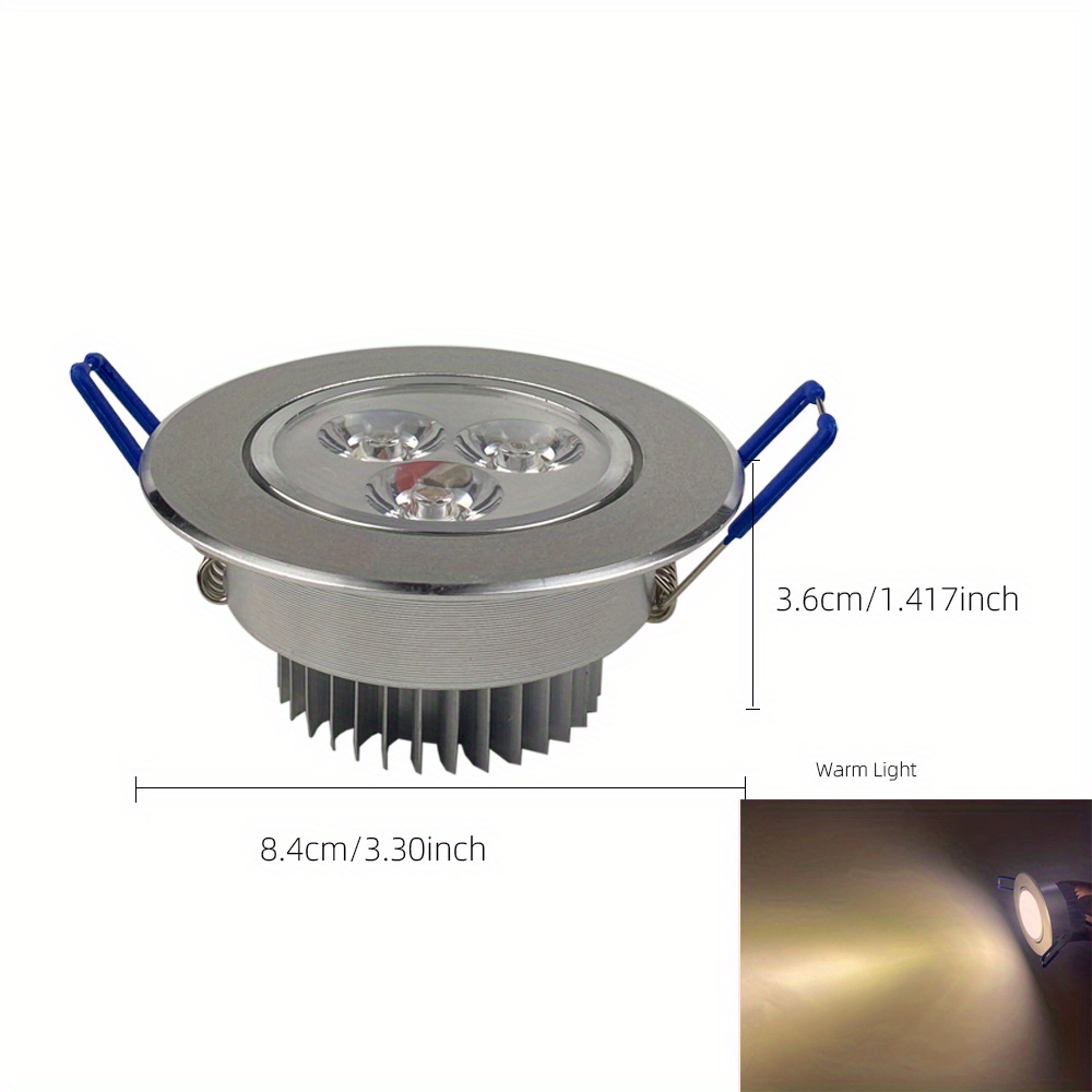 2Inch LED Recessed Ceiling Light, 3W Dimmable LED Downlight, Warm Whit –  LightingWill