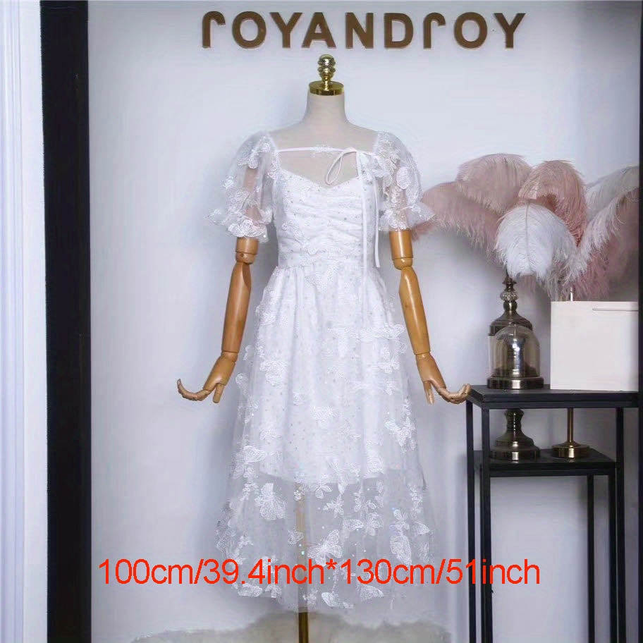 1pc Mesh Embroidery 3D Butterfly Fabric Dress DIY Sewing Accessories