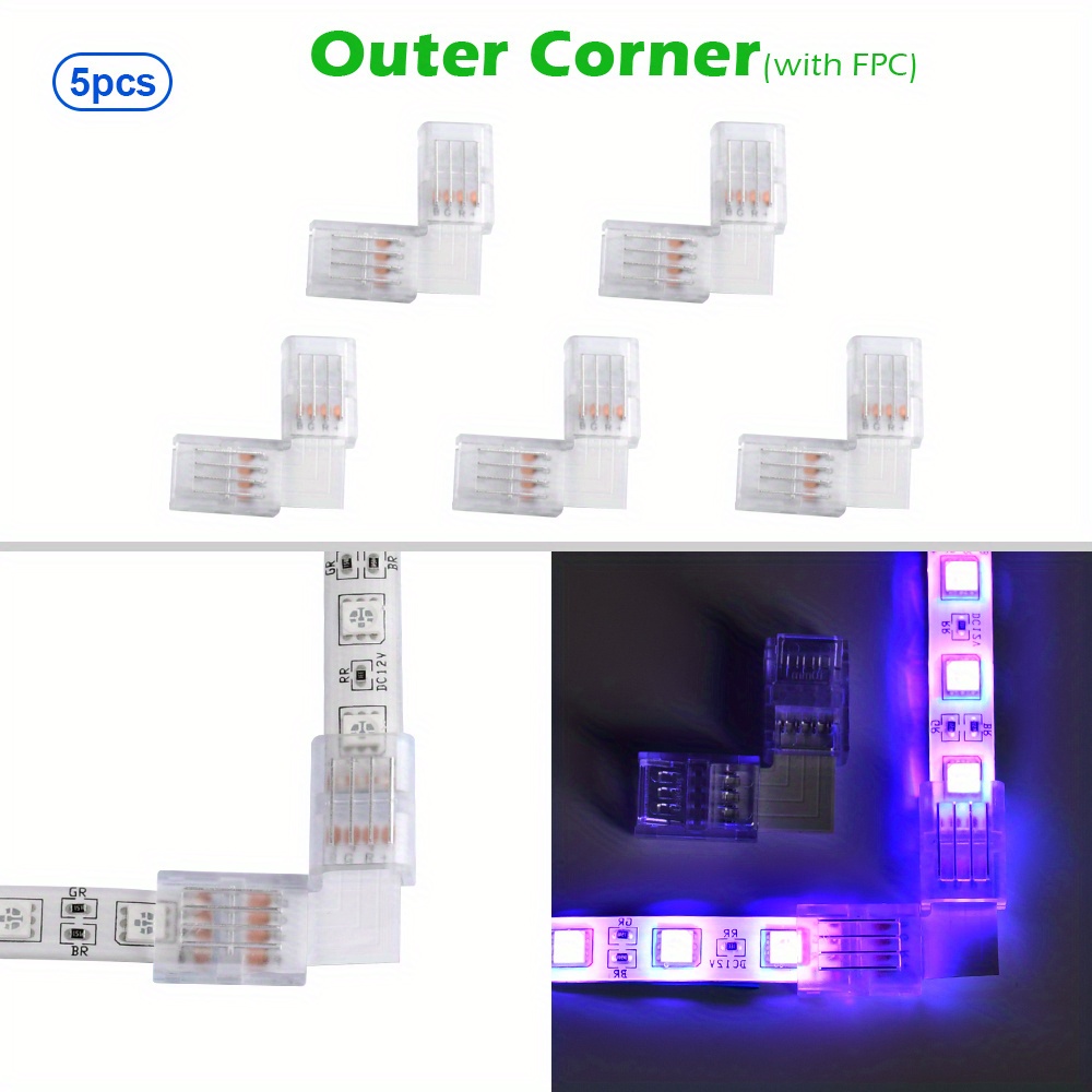 i-tec - CONECTOR L 2 PIN PARA TIRAS DE LED RGB 10MM