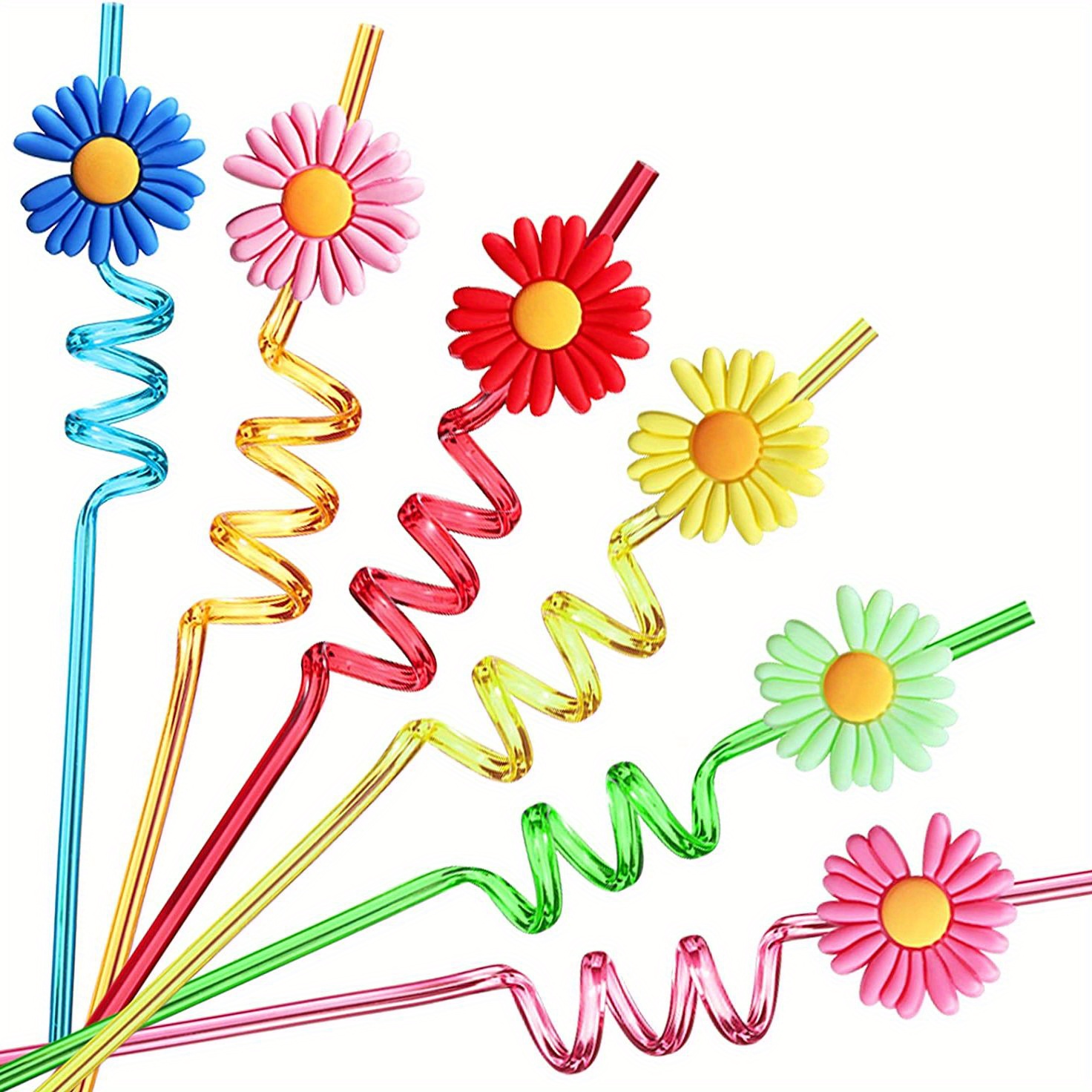 Straw Butterfly Drinking Straws With Brush Reusable Spiral - Temu