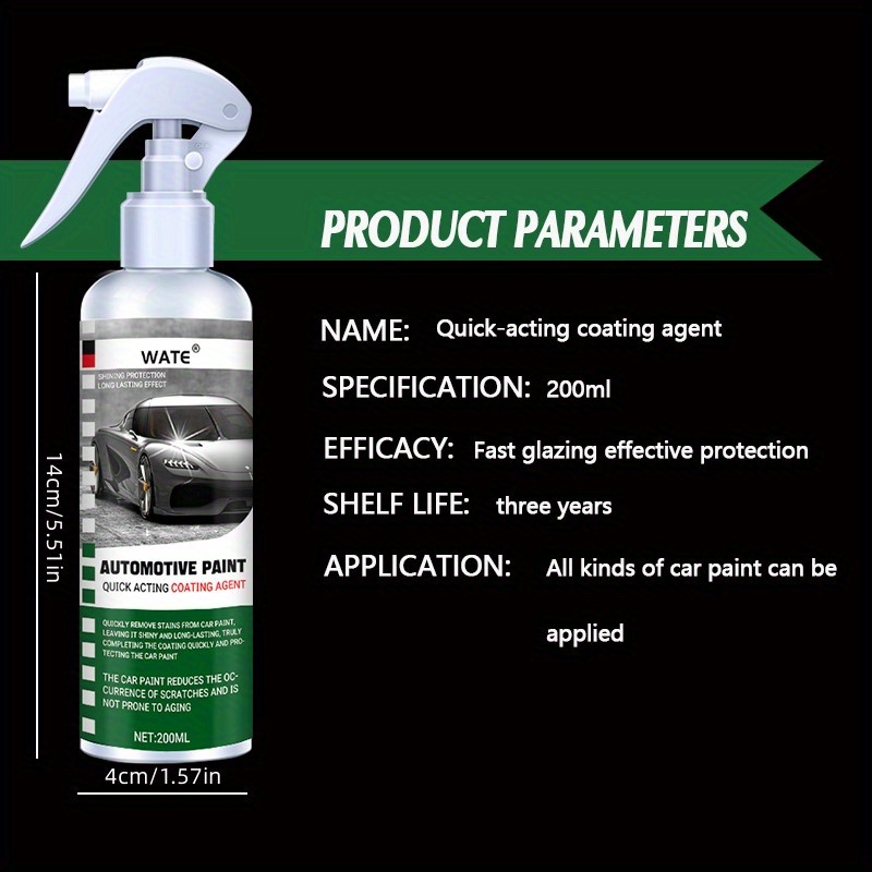 Car Coating Spray | Quick Effect Coating Agent | Oil Film Emulsion Glass  Cleaner | Quickly Coat Car Wax | Car Glass Anti Fog Spray | Car Scratch Wax