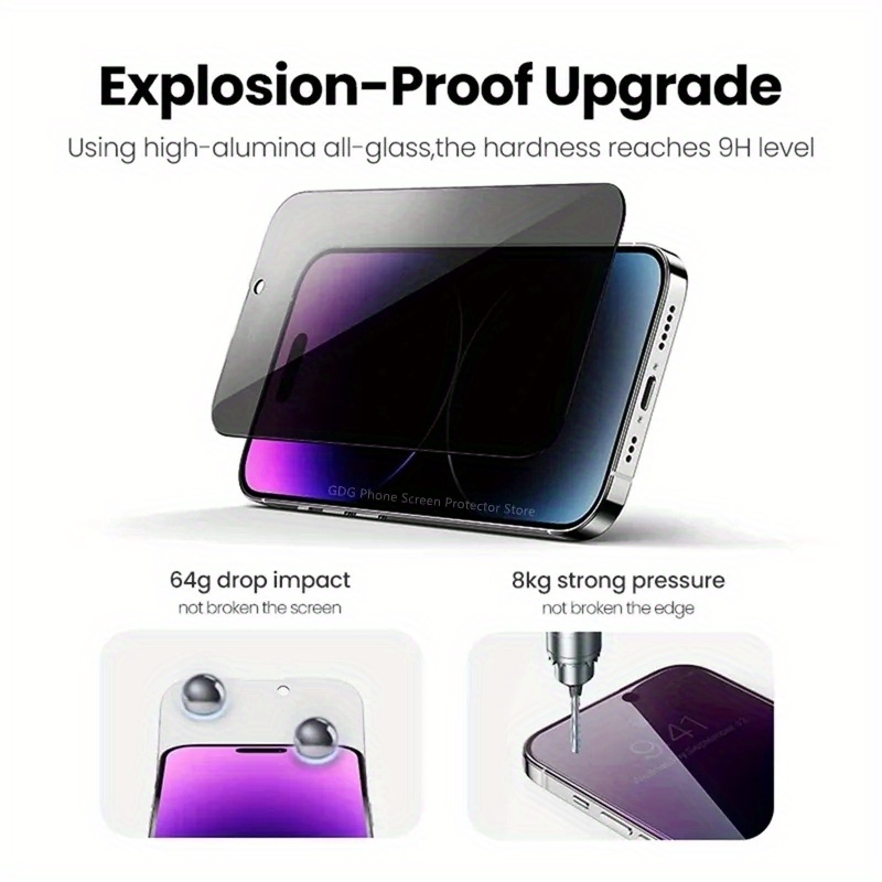 Privacy Screen Protector + Transparent Phone Case Iphone 14 - Temu