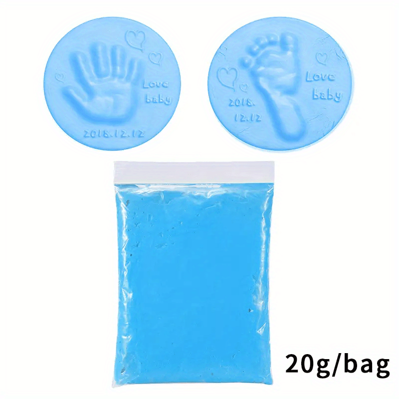 Baby Care Non-Toxic Baby Handprint Footprint Imprint Kit Infant Souvenirs Casting Clay to Newborn Footprint Ink Pad Infant, Black