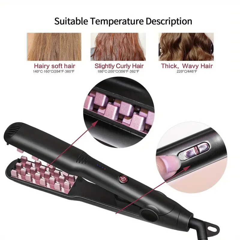 hair curler professional fluffy iron for crimp styls corn cracker machine hair styling tools for women men details 5