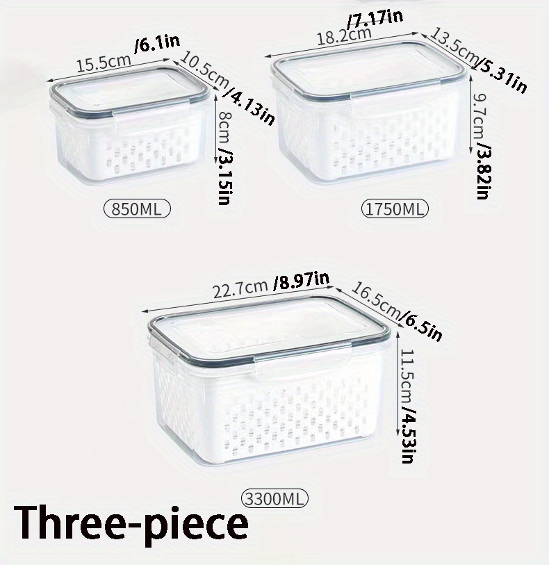 Freshness Preservation Boxes, Silicone Sealed Containers, Multipurpose  Plastic Reusable Rectangle Latch Box, Freezer Safe, Fruit Vegetable  Crisper, Dumpling Meat Eggs Ginger Garlic Green Onion Food Storage  Containers, Kitchen Utensil - Temu