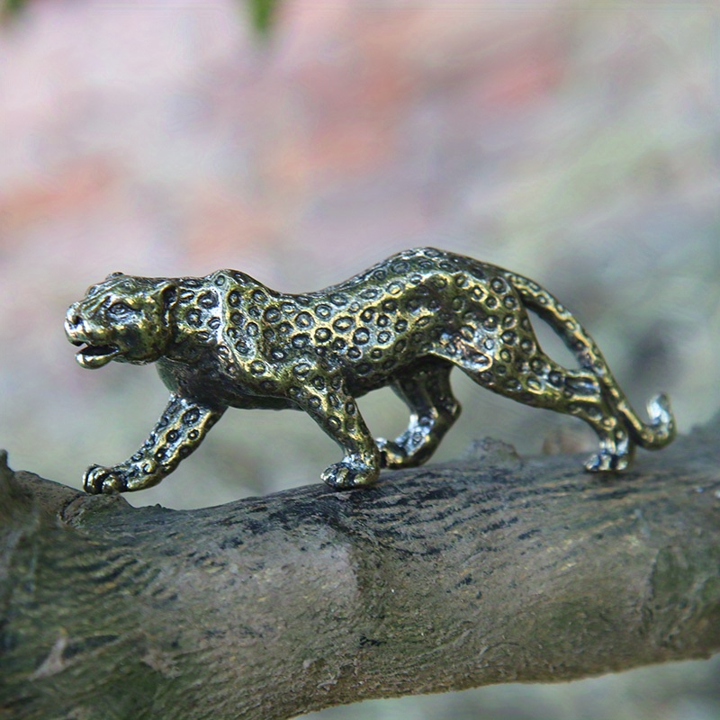Brass Cheetah Figurine Decorations Collections Vintage for Bedroom