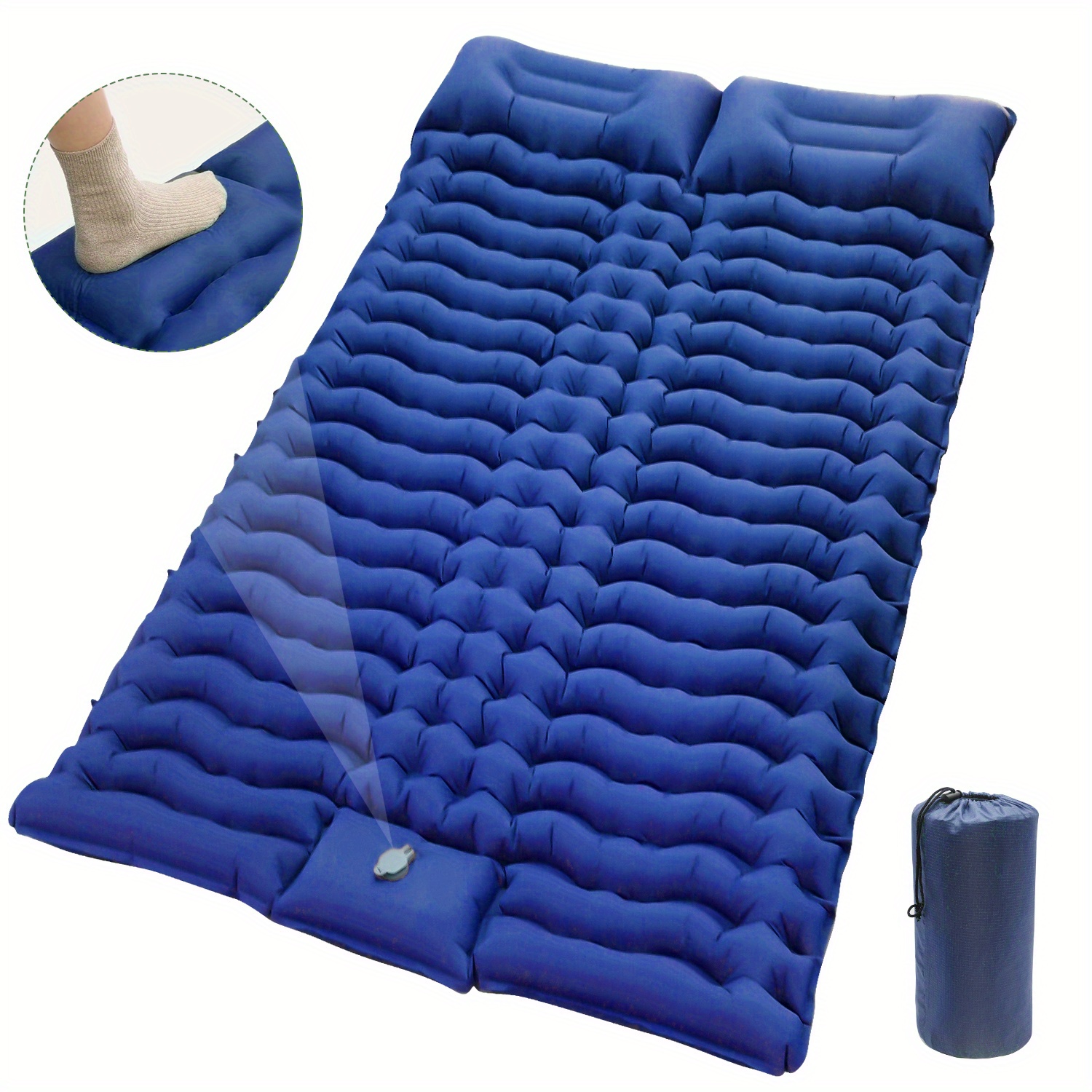 Tapis de couchage de camping 2 personnes matelas pneumatique auto