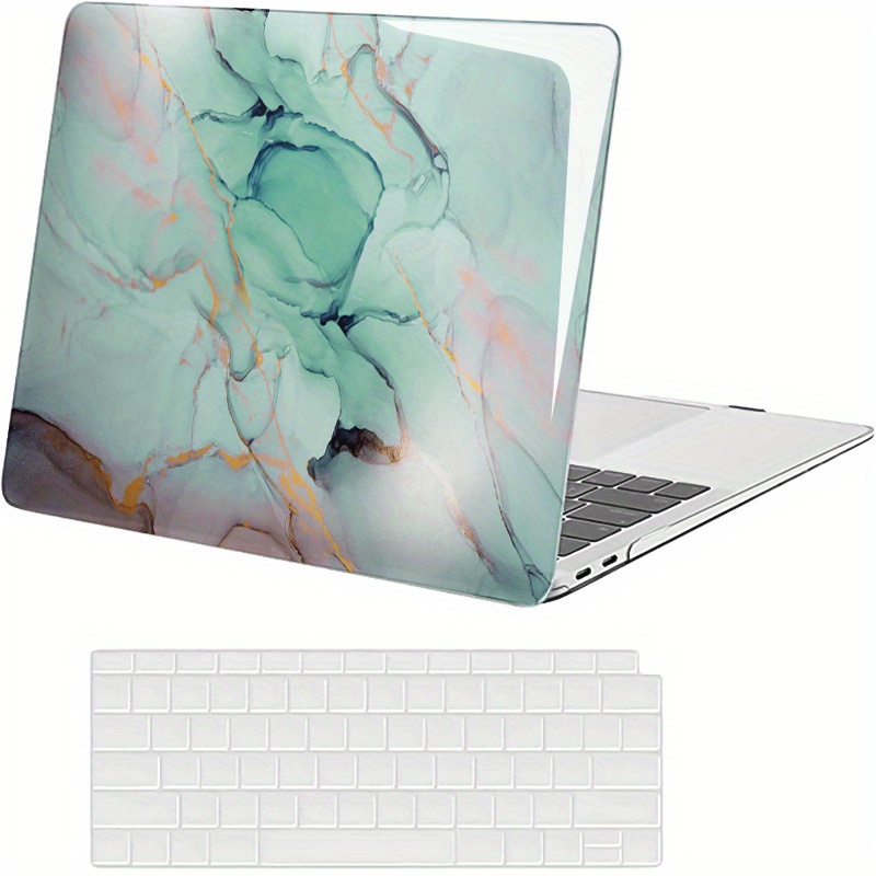 4 en 1 Coque pour MacBook Air 13 Pouces 2020 2019 2018 A1932 A2179 A2337 M1  Touch ID, étui pour Ordinateur Portable en Plastique Durable avec Couvercle  Clavier, Protecteur d'écran, Dentelle 01