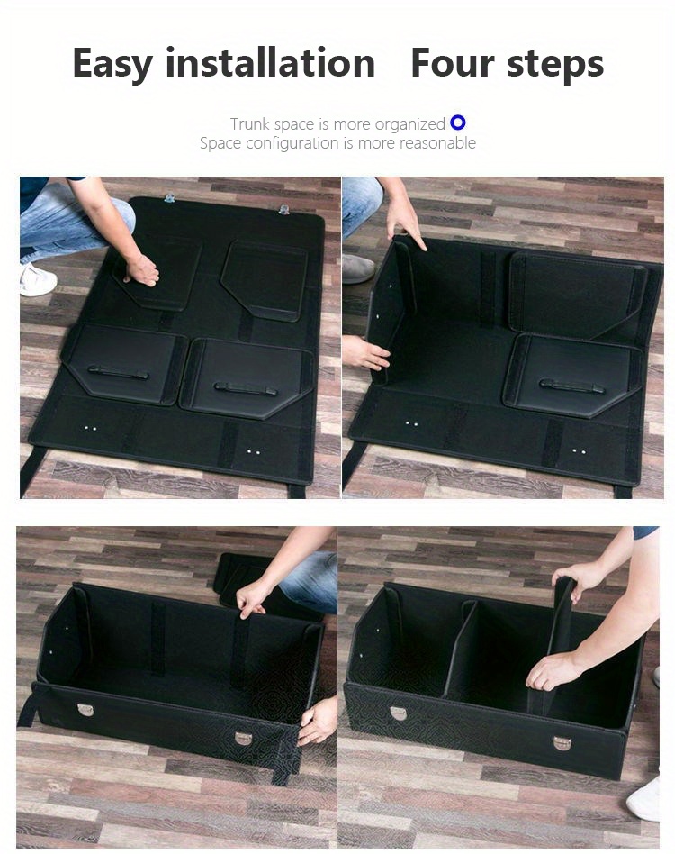 Faltbare Auto Lagerung Box PU Leder mit nicht-woven stoff Wasserdicht  Automobile Verstauen Aufräumen Boxen Auto