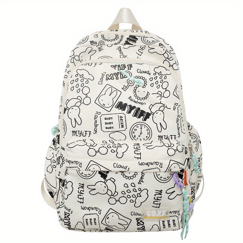 Graffiti cloth backpack Chanel Beige in Cloth - 33301754