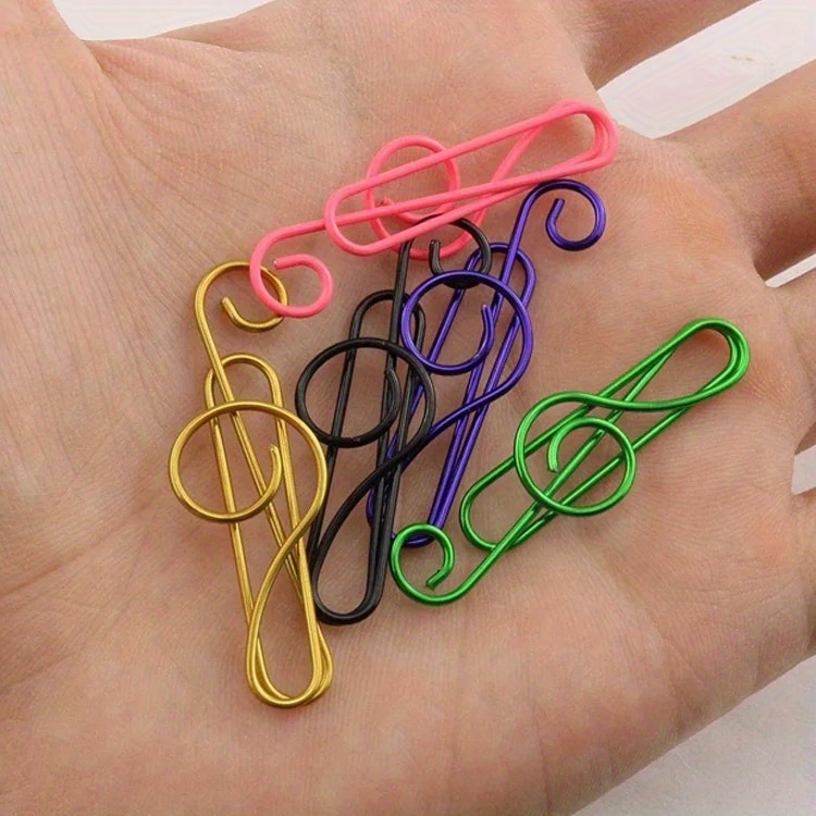 Cute Musical Note Shape Paper Clips Music Enthusiast Teacher Temu