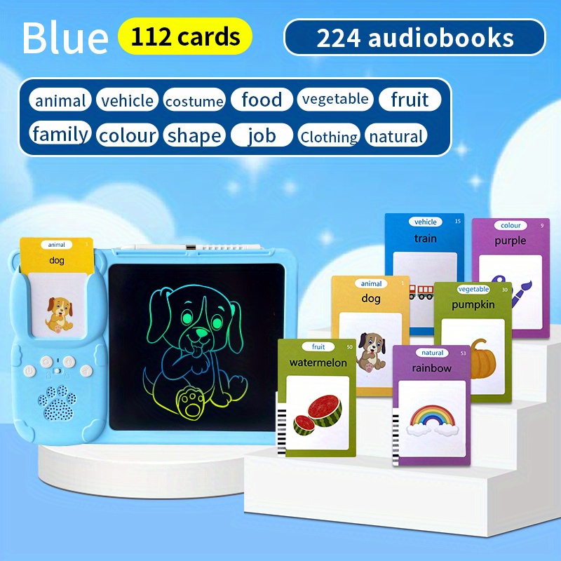 Jouet d'apprentissage pour enfants, 112 cartes Flash pour apprendre à parler,  jouet de thérapie vocale pour garçons et filles, meilleur cadeau  d'anniversaire, jouets pour enfants de 2 à 7 ans - AliExpress