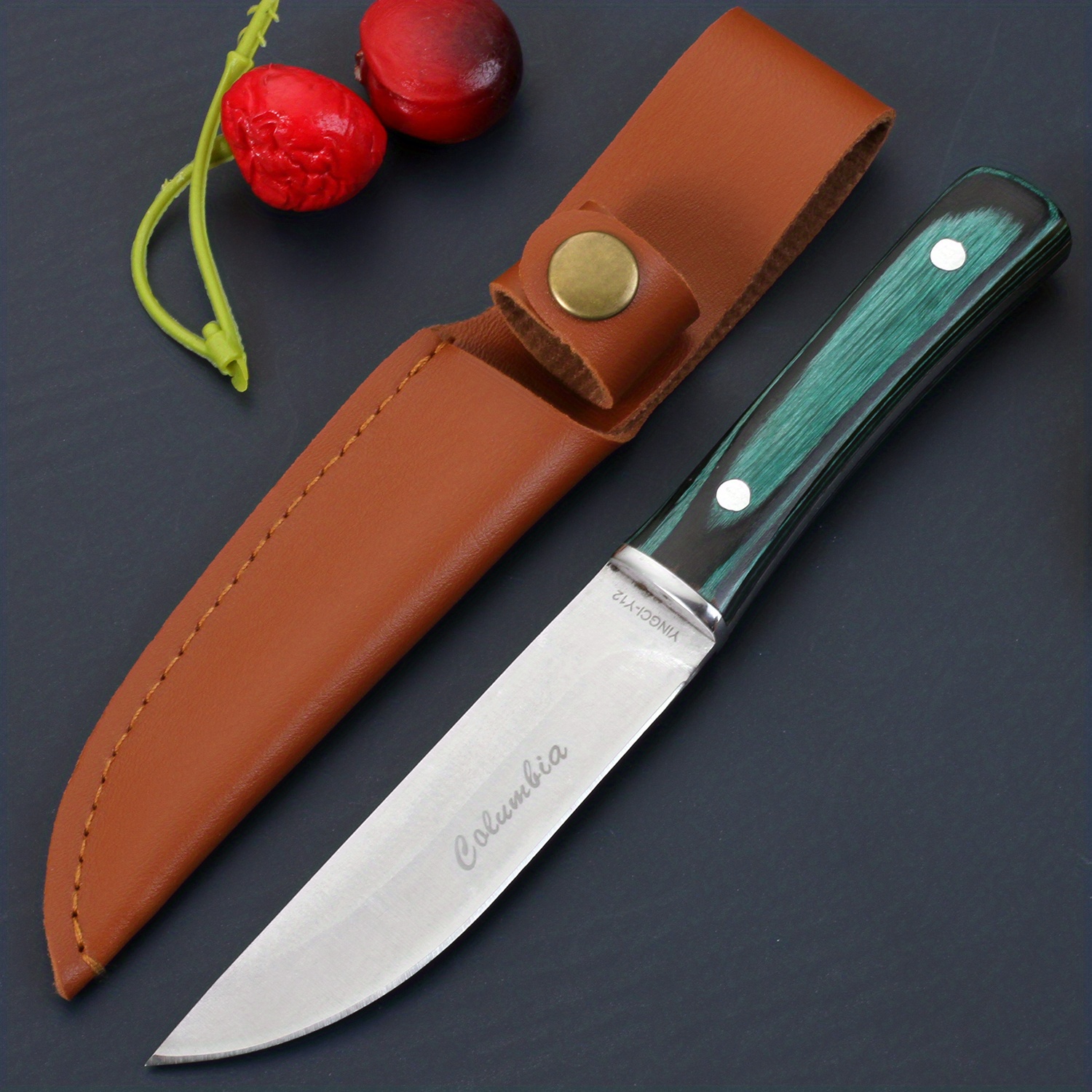 Versatile Stainless Steel Knife With Sheath Ideal - Temu