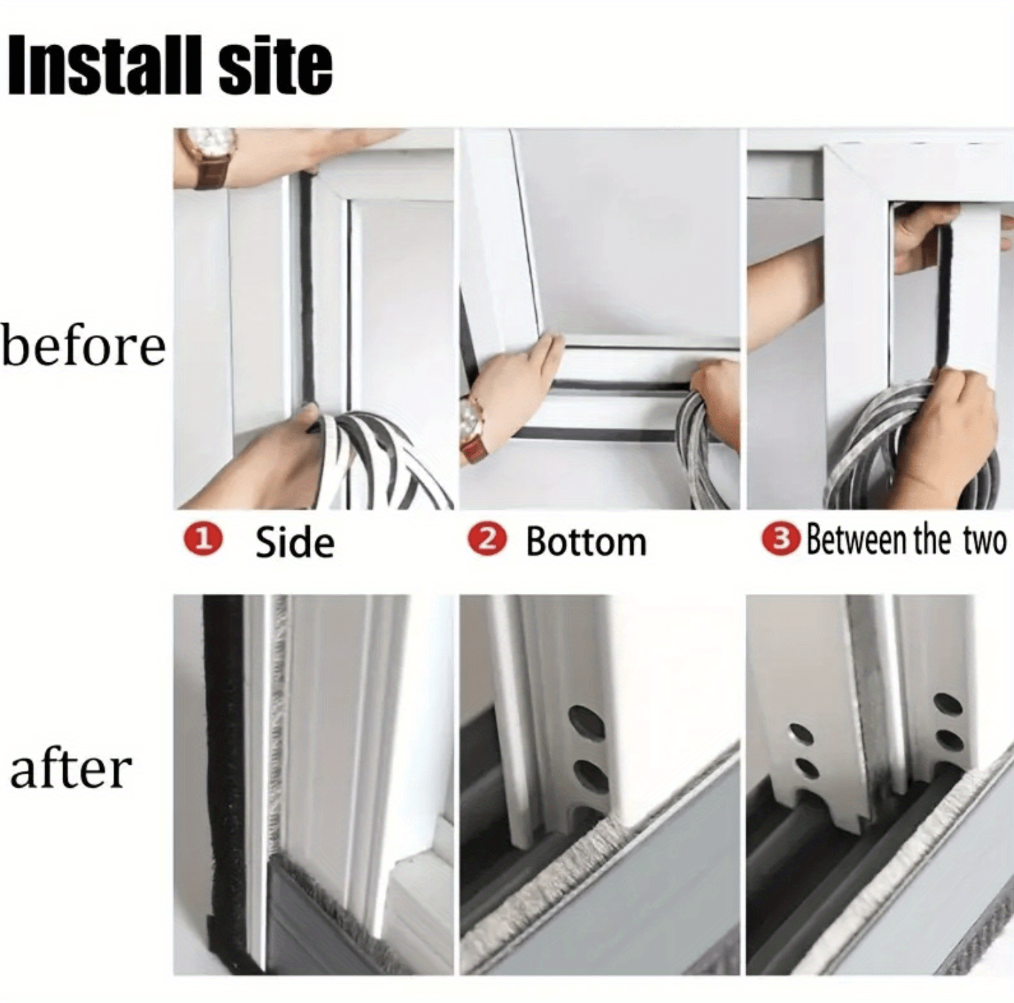 ZOMPAGO Bürstendichtung 10m - Zugluftstopper Für Fenster & Türen Grau