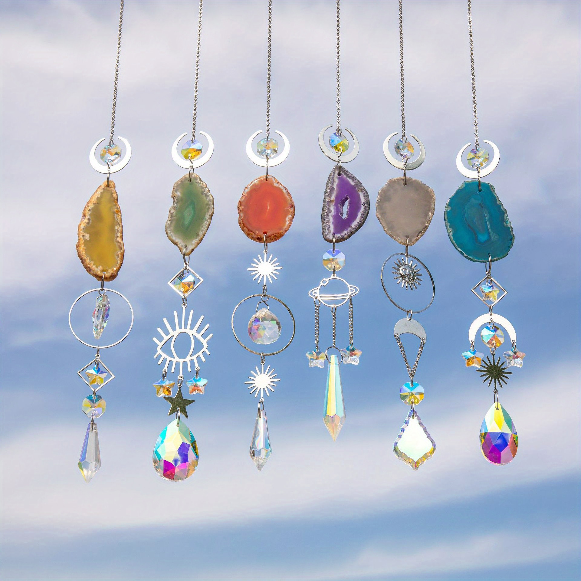 Feather Dream Catcher crystals Gemstone Sun Catcher Catcher - Temu