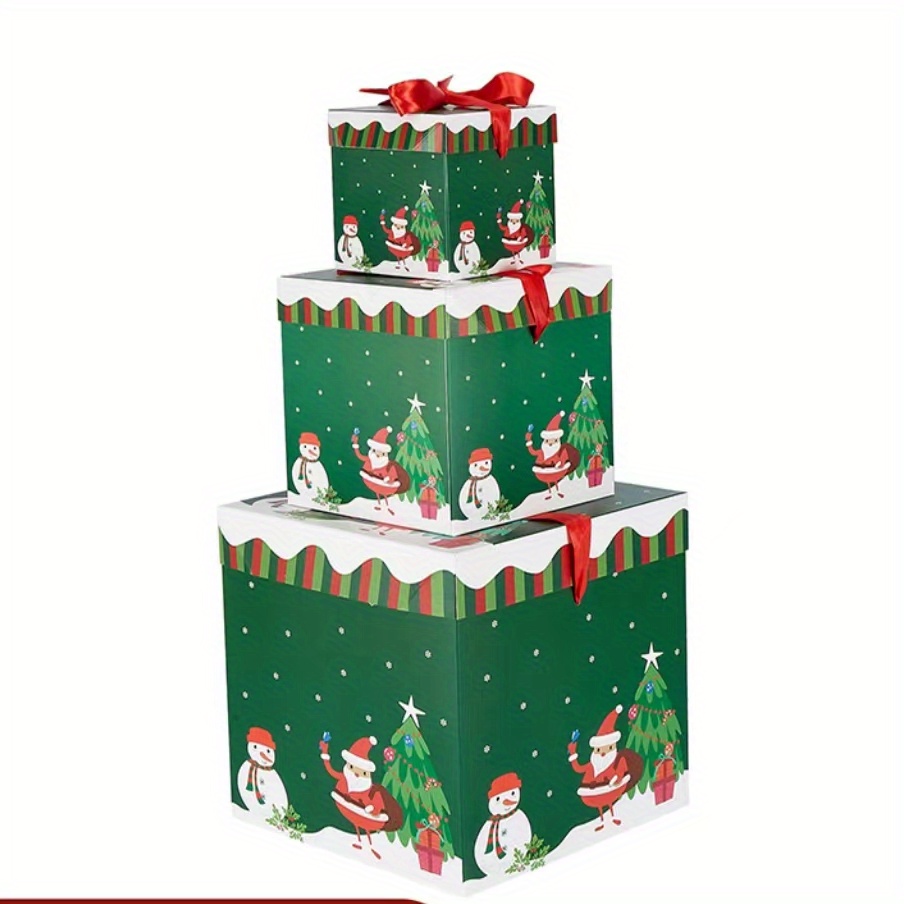 Box Christmas Storage Box Decorative Storage Boxes Cardboard Storage Boxes  With Lids Goodie Bag Favors Holiday Cube Favor Box Wedding Present Wedding  Cookie Box Brown Festive, Packaging Box, Wedding Decorations, Gift Box 