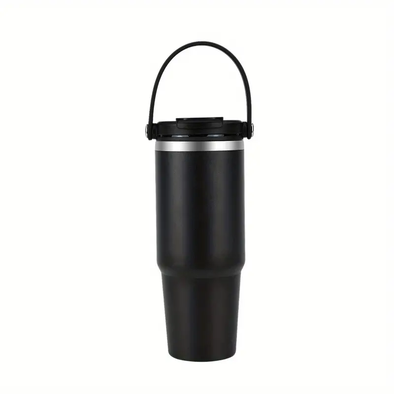 Watersy Powder Coat Tumbler With Handle, Vacuum Insulated Sport Water  Bottle With 2-in-1 Lid And Straw, Double Wall Stainless Steel Coffee Cup  Travel Mug Leak Proof - Temu