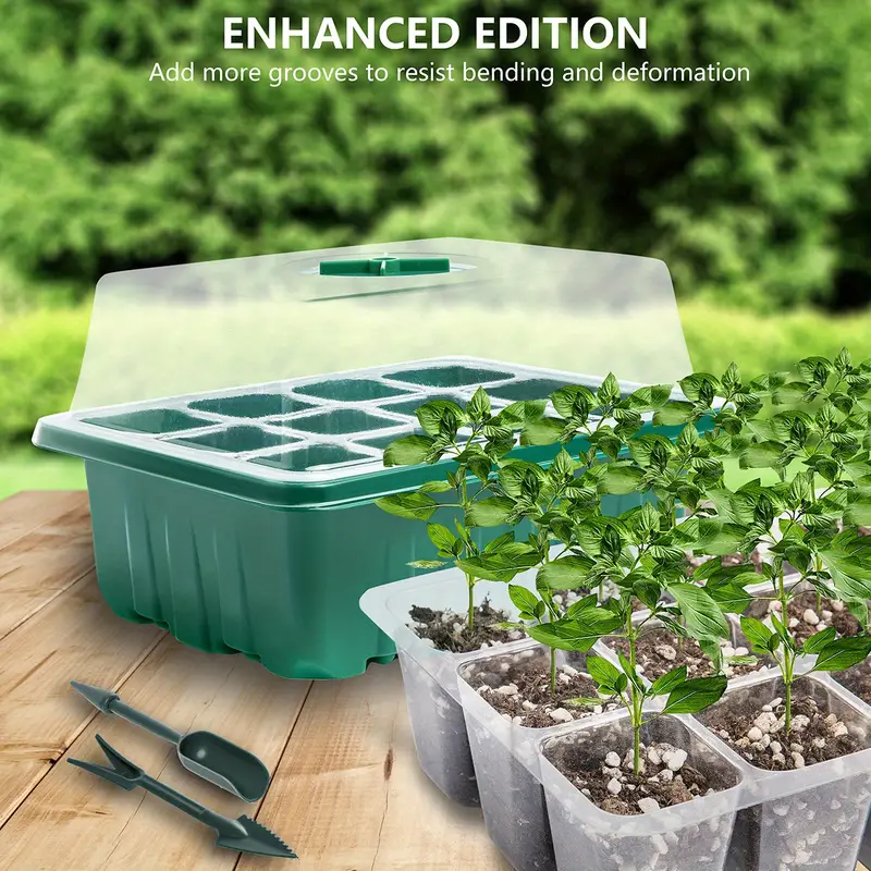Seed Starter Trays Seedling Tray, Plant Starting Trays Mini Propagator ...