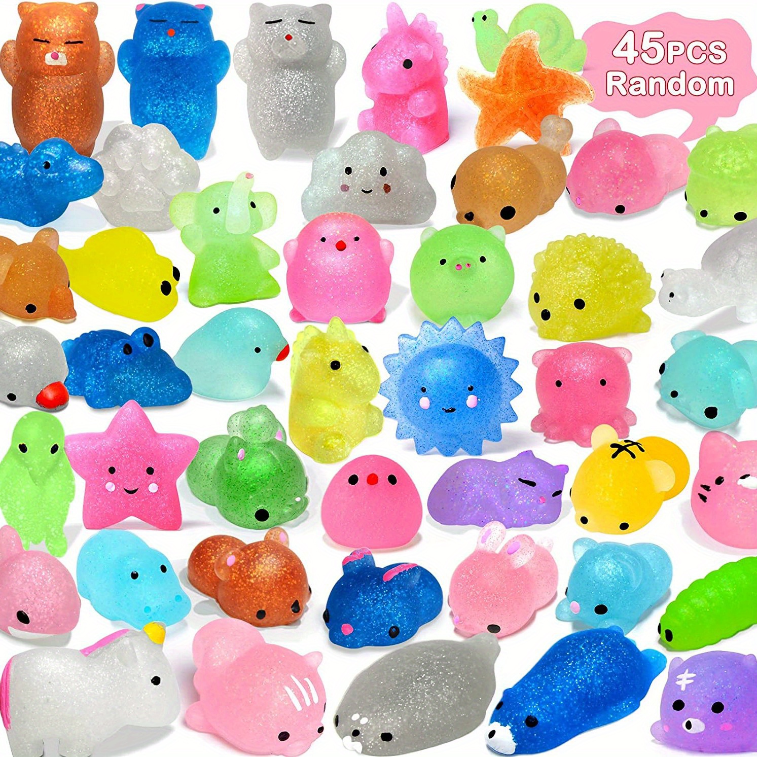 Kawaii Mochi Squishy Pack Mini Animal Antistress Ball Squeeze Toys
