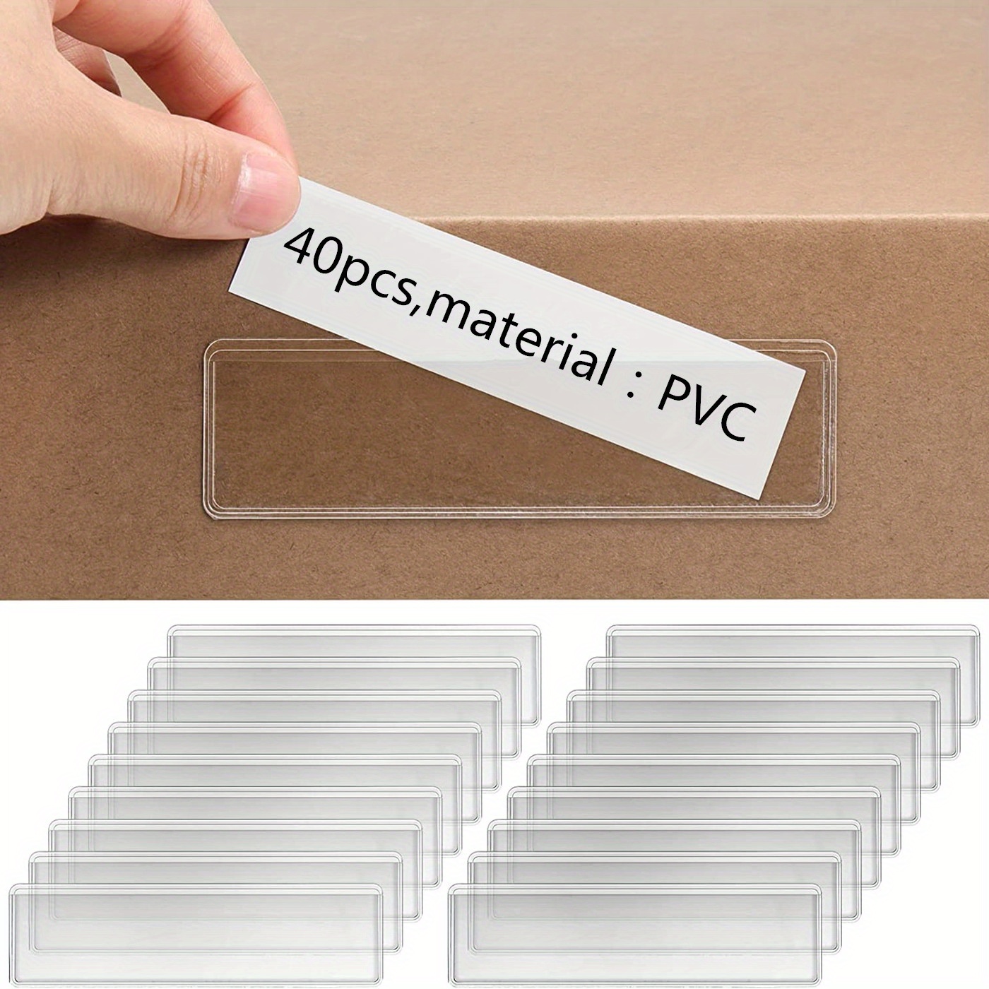 Porta etichette adesive per ripiano da 60 pezzi porta etichette trasparenti  tasche per etichette tasche per etichette per carte piccole