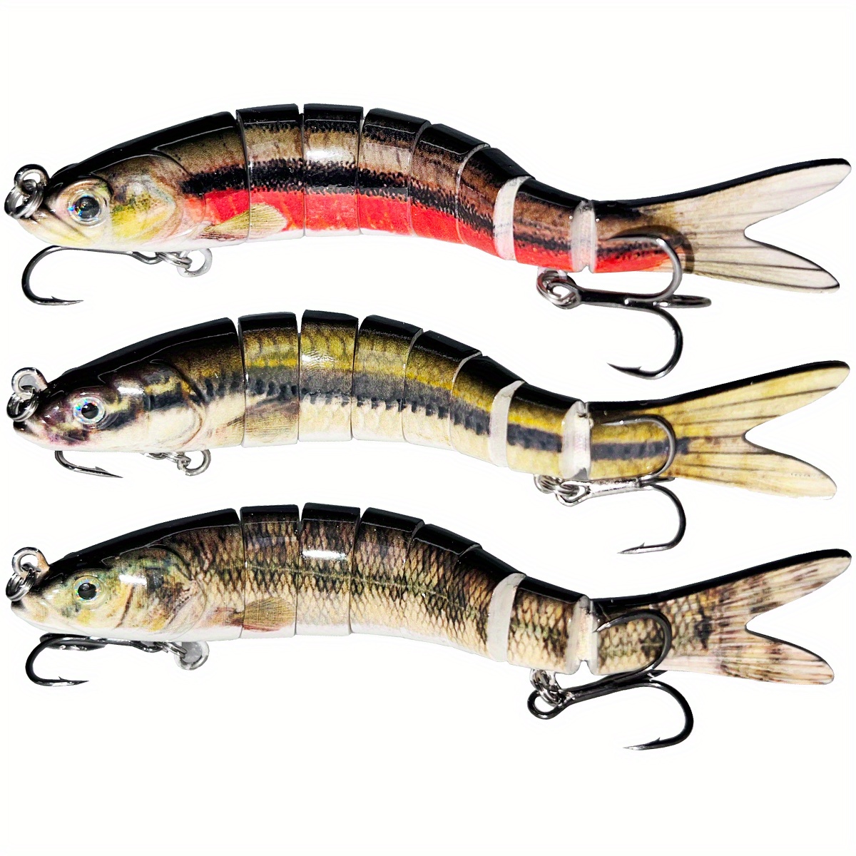 Large Fish Lure Large Realistic Swim Action Fishing Lure by Muskie Armor, 8  Perch 