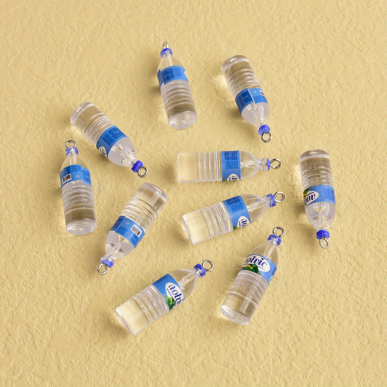 10pcs/lot Creative Resin Vodka Mineral Water Bottle Charms For