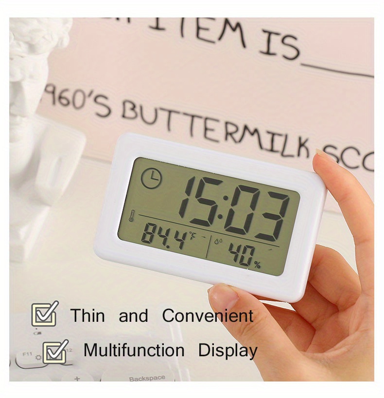 Desktop Clock, Alarm, Timer & Thermometer (WT302N) with Alarm