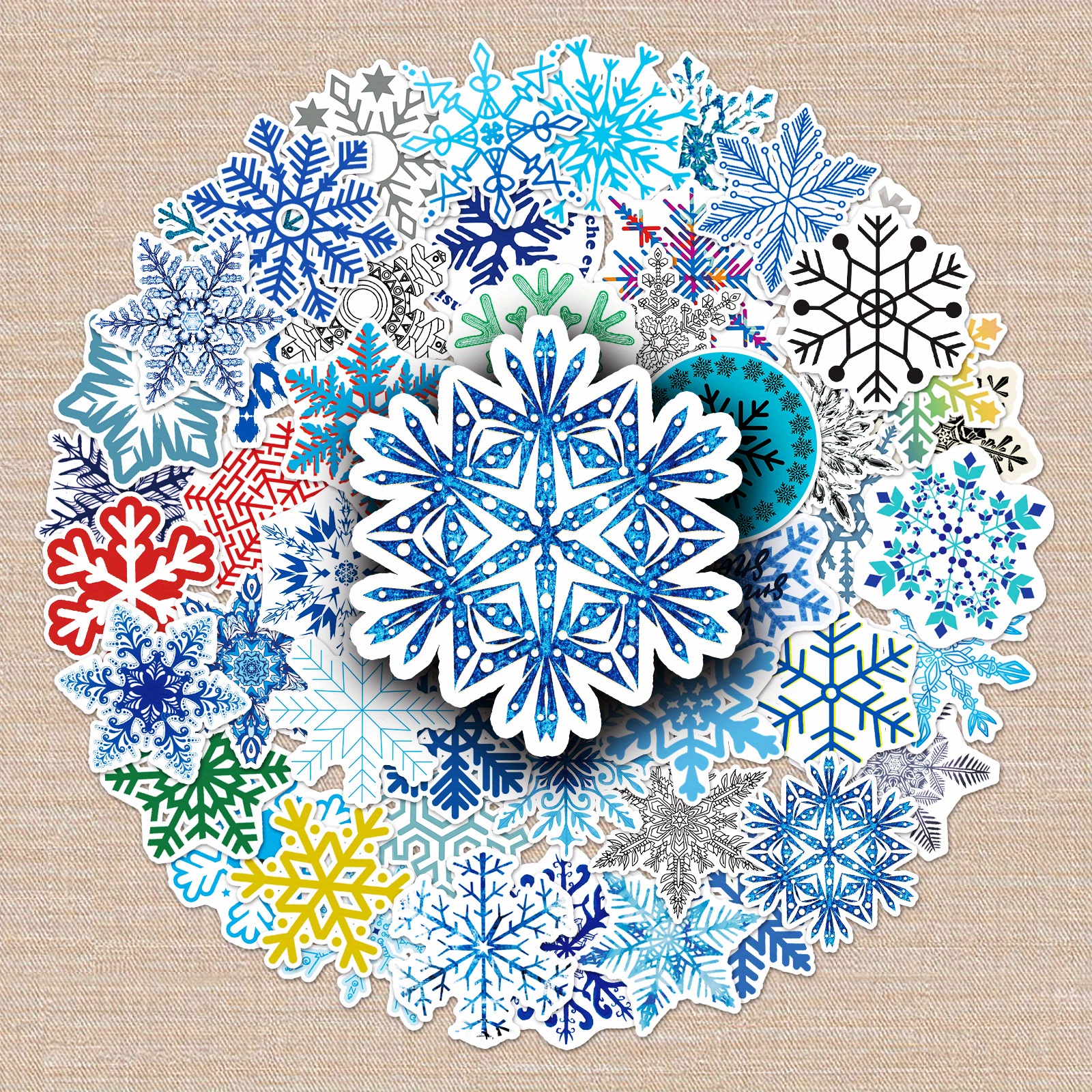 Snowflake Winter Graffiti Stickers suitable Suitcases Cars - Temu