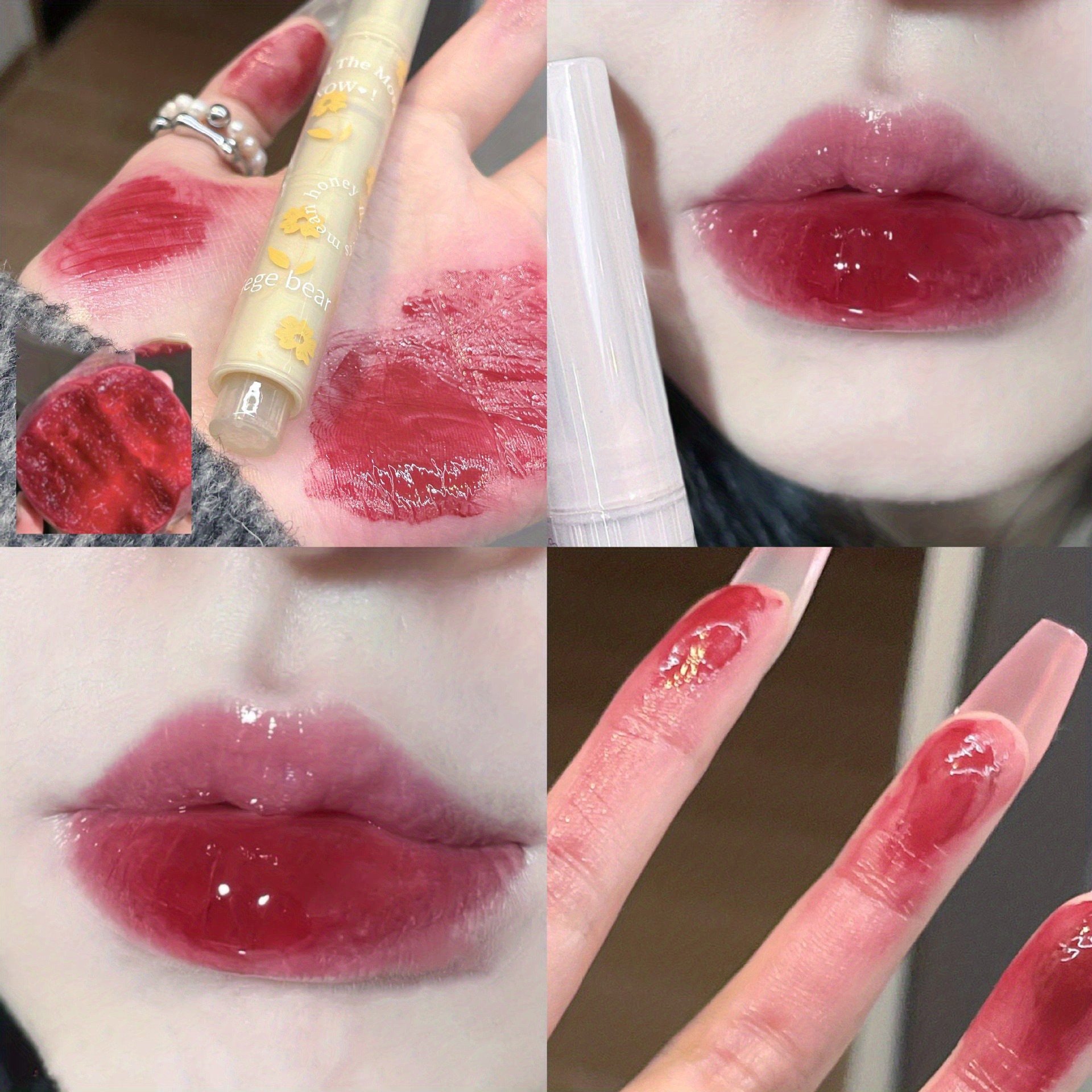 Solid Lip Gloss Lipstick Jelly Love Hydrating Moisturizing Dewy Lip