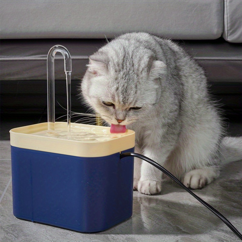 Round Pet Water Fountain Automatic Circulation Cat Water - Temu