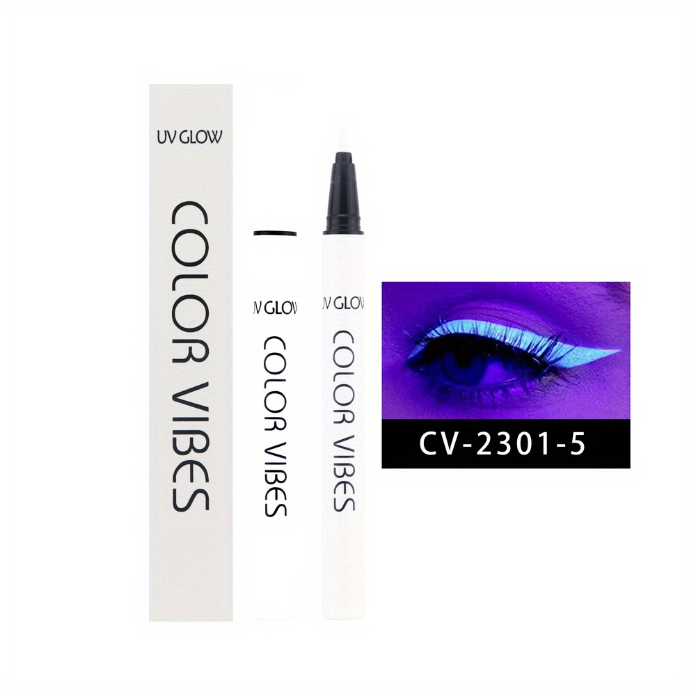 8 Colors UV Glow Neon Liquid Eyeliner Set,Colored Eyeliners Pen, Colorful  Waterproof Smudge-proof Pigmented Graphic Liners 