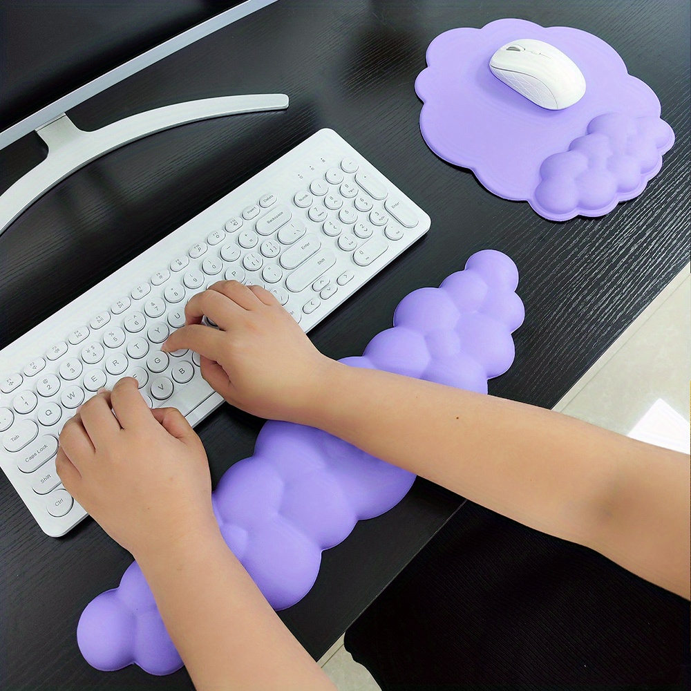 Pu Tastiera Poggiapolsi Cloud Gaming Mouse Pad Set Supporto - Temu