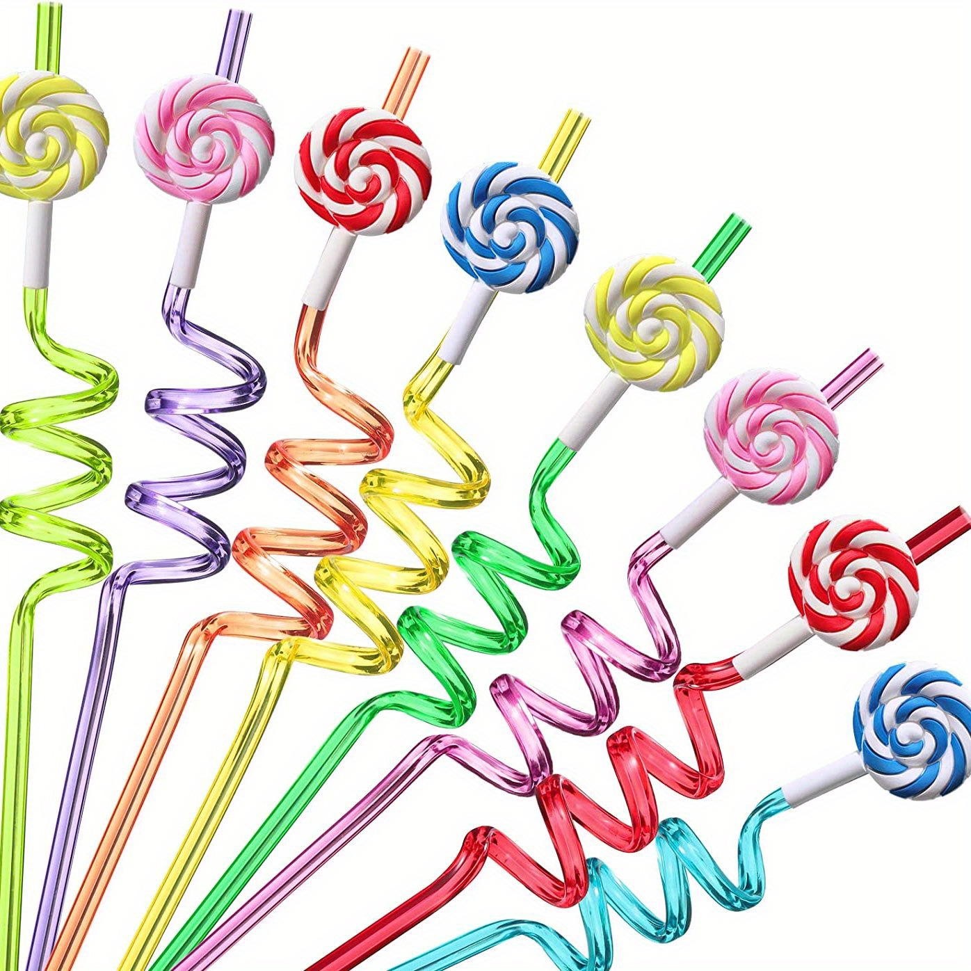 Plastic Straws Long Rainbow Colored Reusable Plastic - Temu United Arab  Emirates