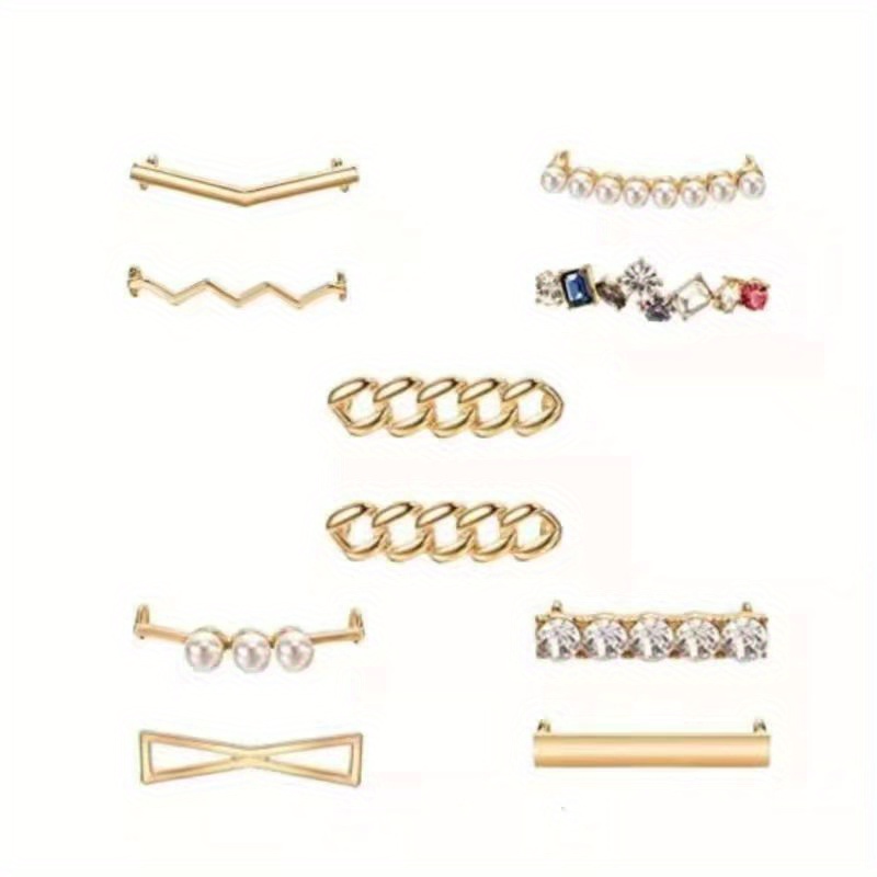 Gold Color Rhinestone Shoe Clips, Clips for Shoes, Shoe