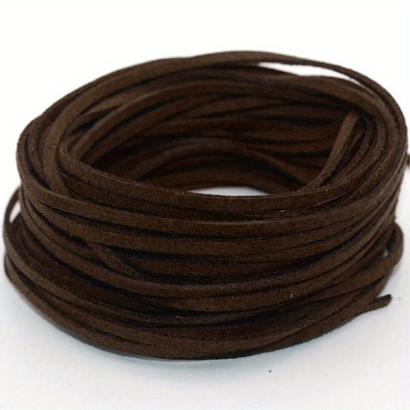  Cordón de cuero para bricolaje, 1 rollo de cuerda de piel de  vaca, cuerda de tira de cuero plana, cuerda de gamuza, cuerda de joyería,  cuerda de joyería, cuerda de joyería