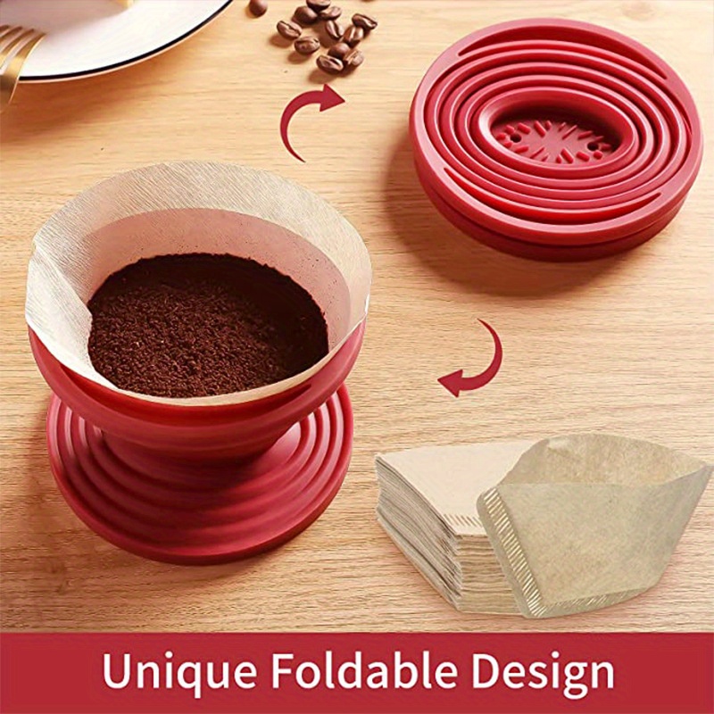 Silicone Coffee Dripper Filter Cone Collapsible Reusable Temu